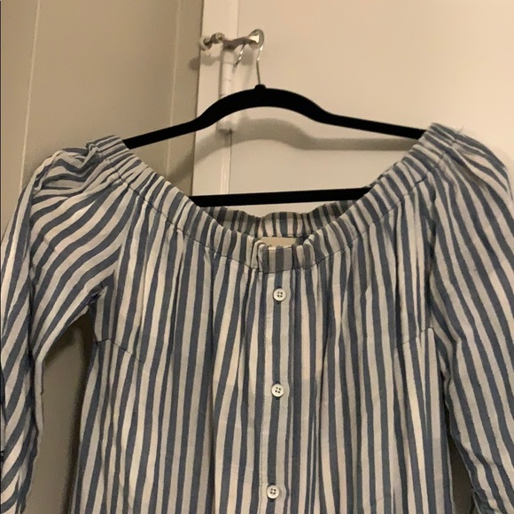 A blue striped reversal dress - Picture 2 of 2